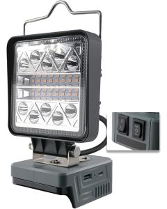 LED spotlys 800–1800 lumen for Dewalt 18V batteri