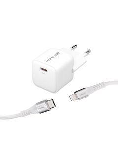 Intenso® USB-C GaN Power lader 30W PD/QC inkl. USB-C til Lightning-kabel