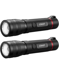 2 stk Coast G60R 1000 lumen vanntett oppladbar lommelykt