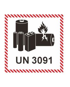 UN3091 Litium Metall UN-etikettrull 1500 stk. med 7,5 cm kjerne