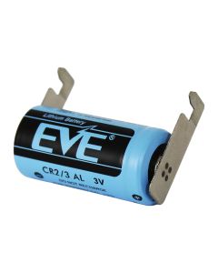 EVE CR2/3A PLC-batteri med C-loddeflik (1 stk.)