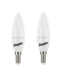 Energizer E14 LED-pære 4,9W, (470lm), 3000K, varmhvit, 2 stk.