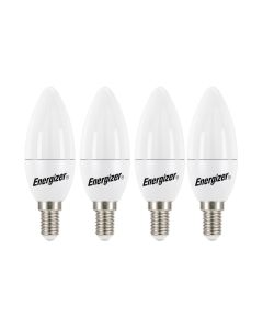 Energizer E14 LED 4,9W (470lm), 3000K, varmhvit, 4 stk.