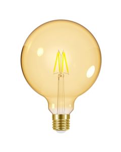 Energizer E27 LED glødepære GOLD, G125, 5W (550lm), 2200K, Varm hvit, Dimbar