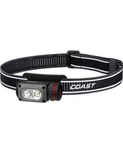 Coast WPH10R vanntett oppladbar hodelykt, lettvekt og magnet, 1000 lumen