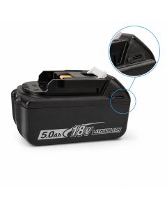 Batteri til Makita 18V 5Ah elektroverktøy med USB-C inngang/utgang - BL1850 / BL1850B Li-ion
