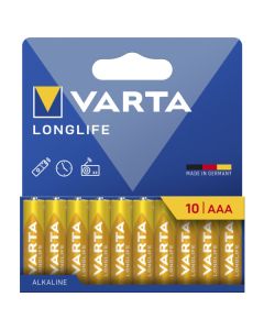 Varta LongLife Power AAA/LR03 alkaliske batterier – 10 stk.