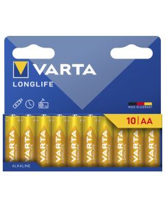 Varta Longlife AA/LR06 alkaliske batterier – 10 stk.