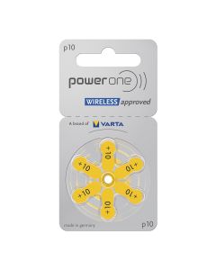 PowerOne P10 PR70 godkjente batterier til trådløse høreapparater – 6 stk.