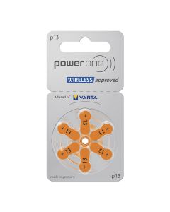 PowerOne P13 PR48 godkjente batterier til høreapparater – 6 stk.
