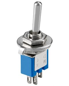 Sub Miniature Toggle Switch - 1xum, 3 Pin, Blue Housing