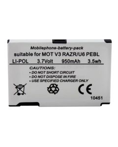 MOTOROLA AANN4337A BATTERI FOR RAZR V3 / PEBL V6 (kompatibel)