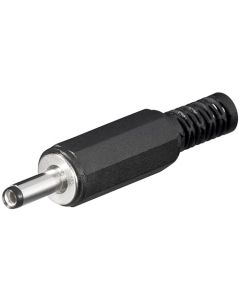 DC -plugg m/ kabelbeskyttelsesbor 1,3 x 3,4 mm - 1 stk.