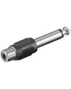 Audio Adapter 6.35mm He (2-Pin, Mono) til RCA hun