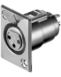 Mikrofon chassis hun socket, 3-pinner