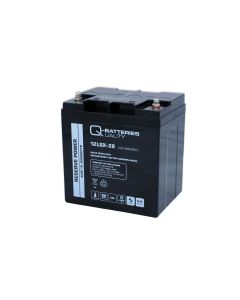 Q-Batteries 12LSX-28 12V 28AH 10-års AGM-batteri