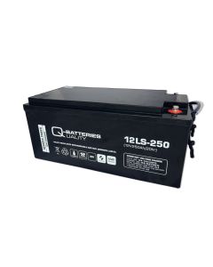 Q-Batteries 12LS-250 / 12V-250AH 10-års AGM-batteri