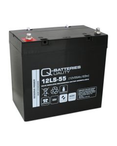 Q-Batteries 12LS-55 / 12V-55AH 10-års AGM-batteri