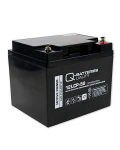 Q-Batteries 12LCP-50 12V 50AH Deep Cycle AGM Battery (forbruksbatteri)