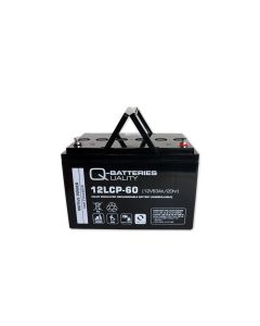 Q-Batteries 12LCP-60 / 12V-63ah Deep Cycle AGM Battery (forbruksbatteri)