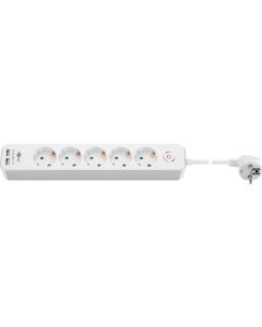 5-veis strømbil med bryter og 2 USB-porter