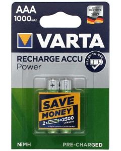 Varta Professional AAA / R03 / Micro oppladbare batterier (2 stk) 1000 mAh