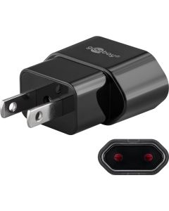 Reise Put DK 2-Ben Female Plug (Type C CEE 7/16)> US/Japanish Hanstik (Type A, NEMA 1-15, 2-PIN)