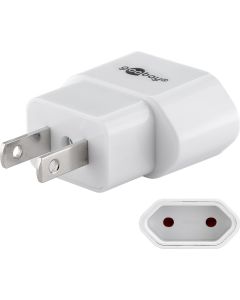 Reise Put DK 2-Ben Female Plug (Type C CEE 7/16)> US/Japanish Hanstik (Type A, NEMA 1-15, 2-PIN)