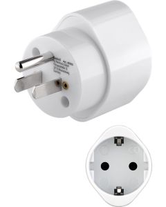 Travel Stick Schuko med jord (type F, CEE 7/4)> US/Japanese Fehanstik (type B, NEMA 5-15, 3-pinners)