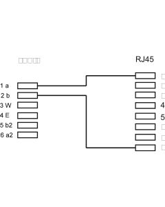 Tae adapter tae-f hann og rj45 hun (8p2c)