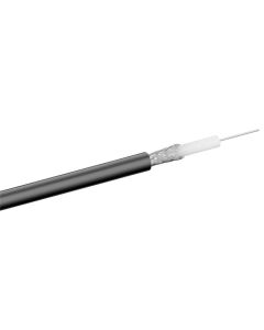 RG 58 Coax -kabel, 2x skjermet, 100 m, svart,