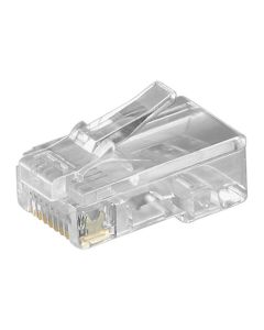 RJ45 -plugg for flat kabel, 8 pol. - 1 stk.