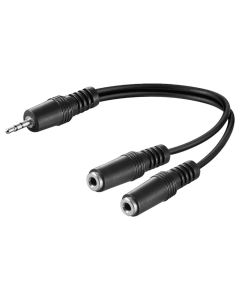 3,5 mm pluggadapterkabel 0,2m - minijack fly adapter