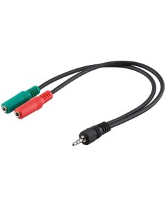 3,5 mm pluggadapterkabel 0,3m