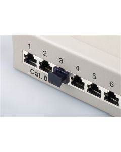Støvdeksel for RJ45 -kontakter (10 stk), svart,