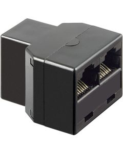 ISDN T-adapter 2 RJ45 hunn (8p8c) til 1 RJ45 hunn (8p8c)
