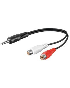 3,5 mm 2x RCA -adapterkabel 0,2m