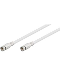 Sett kabel, hvit, 10m - f he -f he