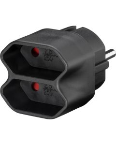 Sokkeladapter for å koble opp til to elektroniske enheter