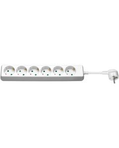 Socket Strip 3 m, White6x Sikkerhetsstikker barn -Proof