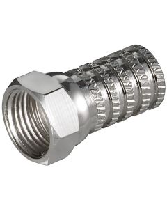 Skrue-på F-plugg 6.0mm-kobber-nikkel,