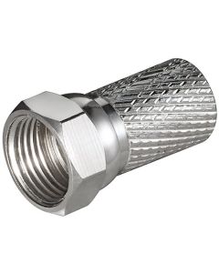 Skrue-på F-plugg 7.0mm-kobber-nikkel,