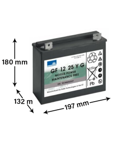 Exide Sonnenschein GF12025Y gelbatteri - 12V 28ah (20H)