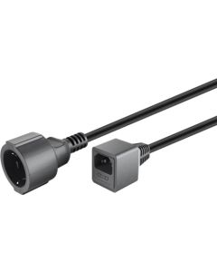 Forlengelseskabel for datamaskin/kalde kabler 1,5 m, svart