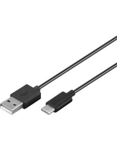 USB-C lading og datakabel, svart 1M