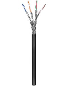 Cat 6 Outdoor Network Cable, S/FTP (PIMF), svart, 100m kabelrull