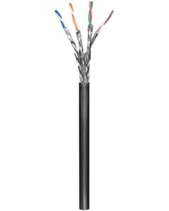 Cat 6 Outdoor Network Cable, S/FTP (PIMF), svart, 100m kabelrull