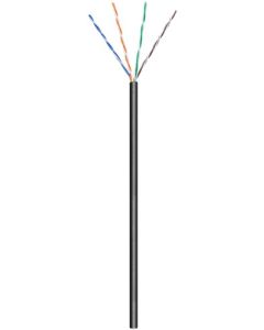 CAT 5E Outdoor Network Cable, U/UTP, svart, 100m kabelrull