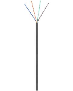 Cat 6 Outdoor Network Cable, U/UTP, svart, 100m kabelrull