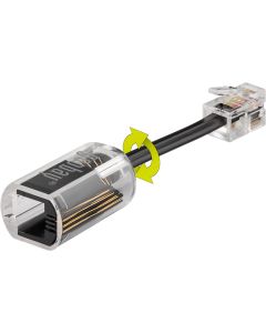 Kabeladapter for telefonspiralledningen